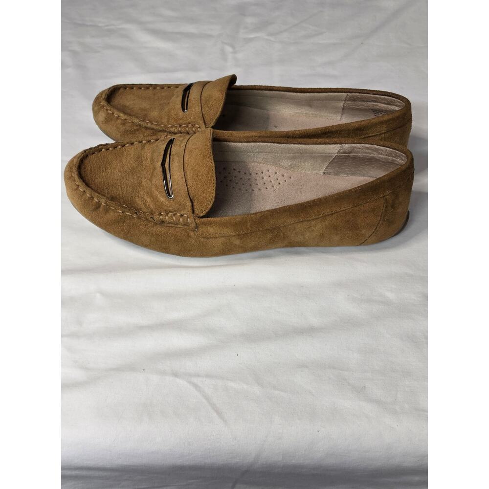 G.H. Bass & Co Brown Suede Loafers Women's Size 10 Slip On Comfort Driving Shoes - Picture 4 of 11